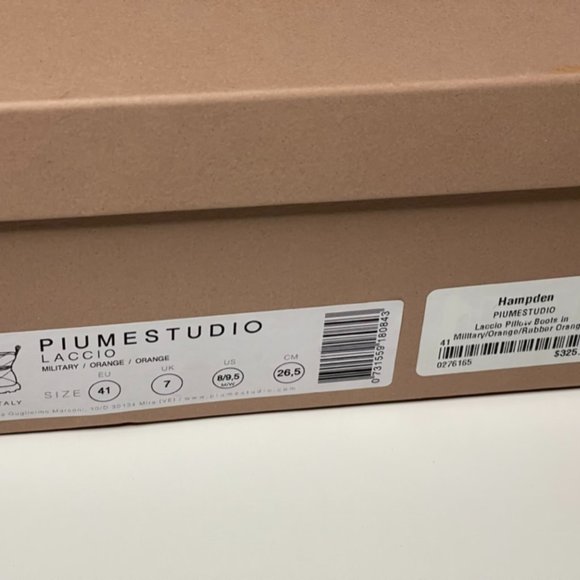 Piumestudio | Laccio Pillow Boots in Military/Orange - Picture 8 of 8